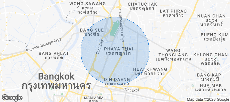 Phaya Thai Airbnb map